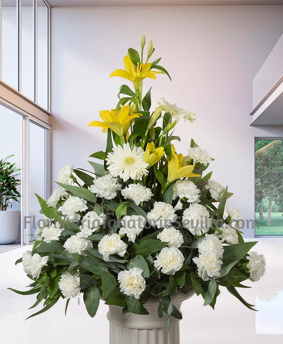 Centro de flores funerarias Condolencia
